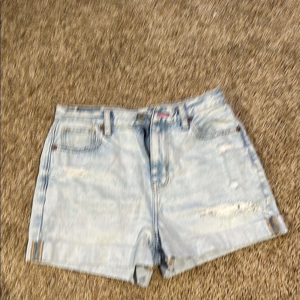American Eagle Light Blue Denim Shorts Size 0.